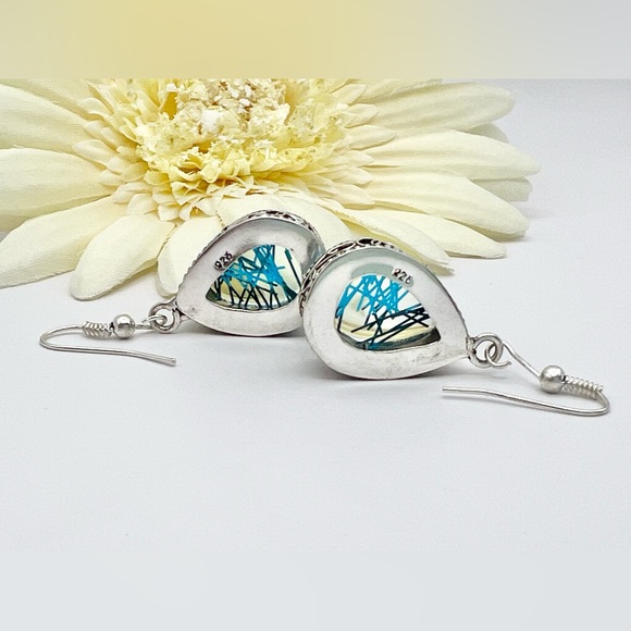 BLUE RUTILE EARRINGS - Picture 10 of 12